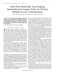 Ultra-wide Bandwidth Time-hopping Spread