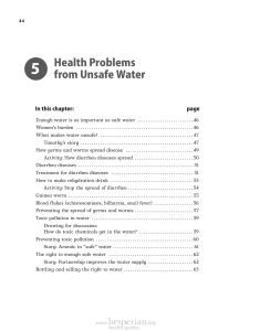 Health Problems from Unsafe Water