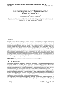 enhancement of safety performance at construction site