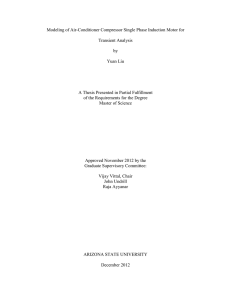 Modeling of Air-Conditioner Compressor Single Phase Induction