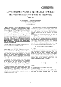 Development of Variable Speed Drive for Single Phase Induction