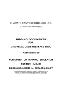 bharat heavy electricals ltd. bidding documents for