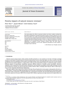 Poverty impacts of natural resource revenues