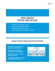 PARSLEY RPE Cross State initiative Power Point SLIDES