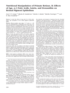 Nutritional Manipulation of Primate Retinas, II: Effects of Age, n–3