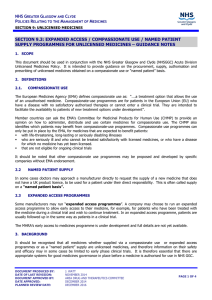 section 9.3: expanded access / compassionate use / named patient