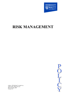 Risk Management Policy - Heriot