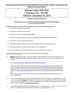 Warner Center 2035 Plan Ordinance No. 182,766 Effective