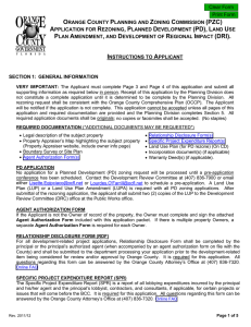 application for rezoning, planned development (pd)
