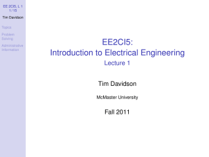 EE2CI5: Introduction to Electrical Engineering