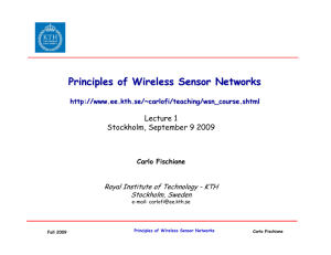 Principles of Wireless Sensor Networks