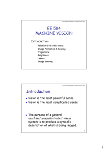 EE 584 MACHINE VISION Introduction