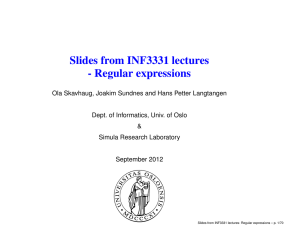 Slides from INF3331 lectures