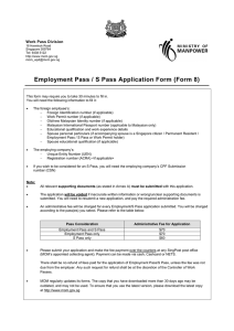 Employment Pass / S Pass Application Form (Form 8)