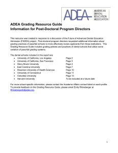 ADEA Grading Resource Guide Information for Post