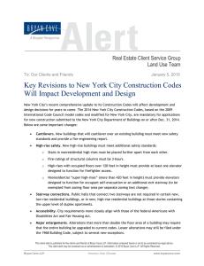 Key Revisions to New York City Construction Codes