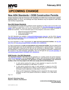 New ADA Standards + DOB Construction Permits