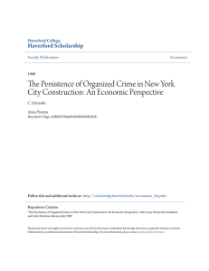 The Persistence of Organized Crime in New York City Construction