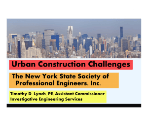 Urban Construction Challenges