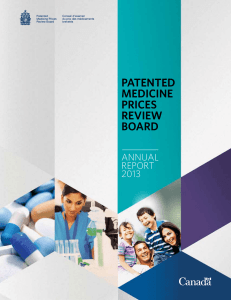 2013 report - Patented Medicine Prices Review Board