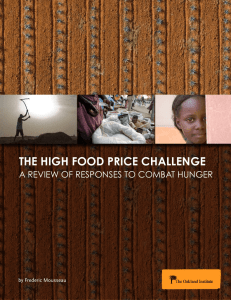the high food price challenge