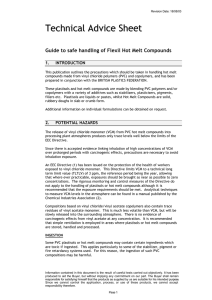 Guide to safe handling of Flexil Hot Melt Compounds