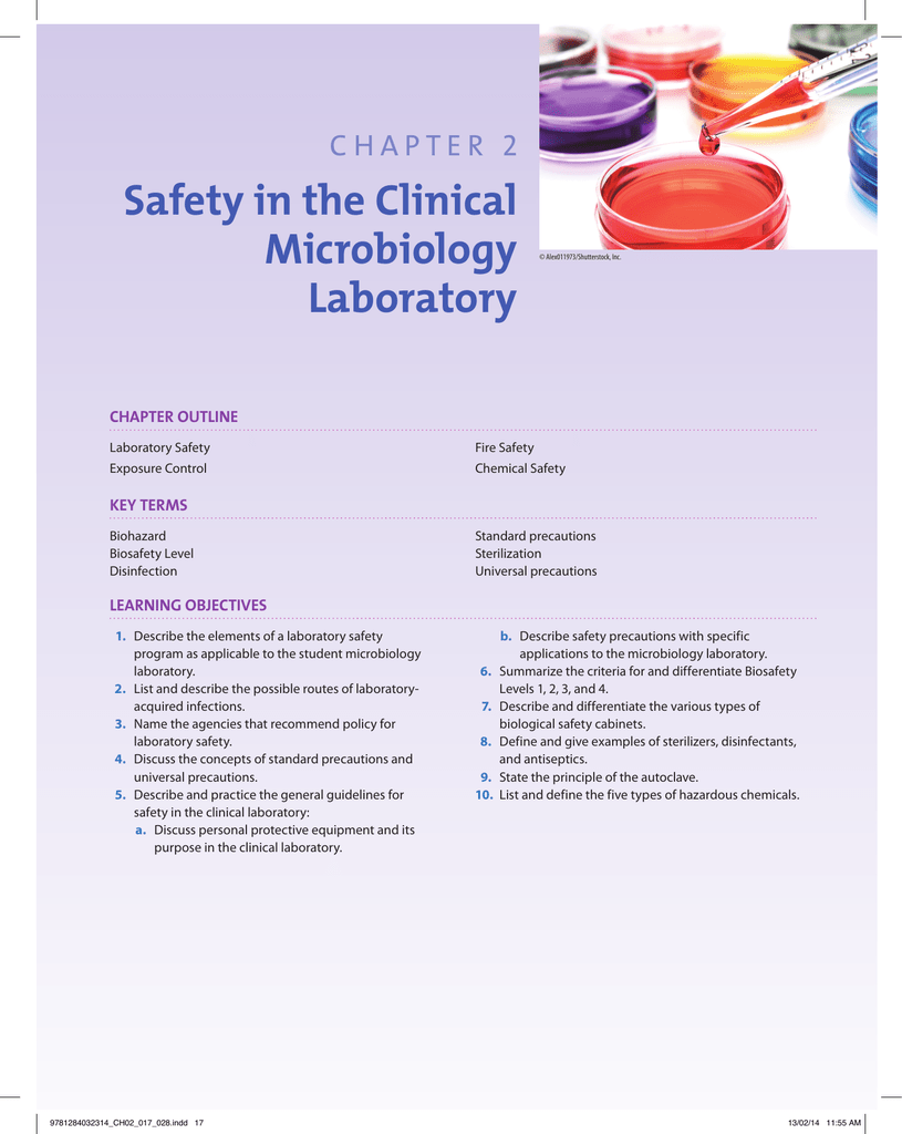 Safety In The Clinical Microbiology Laboratory