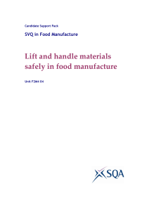 Lift and Handle Materials Safely in Food Manufacture