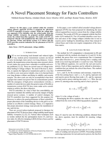 A novel placement strategy for facts controllers