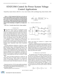 STATCOM control for power system voltage control applications