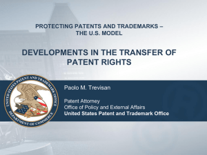 DEVELOPMENTS IN THE TRANSFER OF PATENT RIGHTS