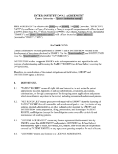 Inter-Institutional Agreement Template