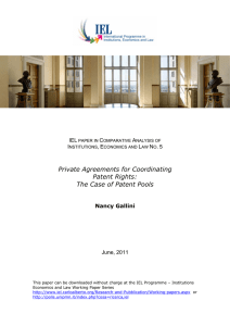 Private Agreements for Coordinating Patent Rights: The Case of