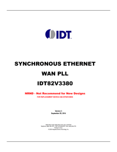 SYNCHRONOUS ETHERNET WAN PLL IDT82V3380