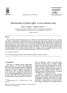 research policy Determinants of patent rights: A cross