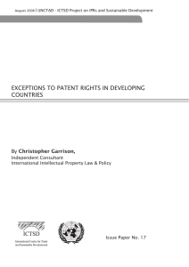 exceptions to patent rights in developing countries