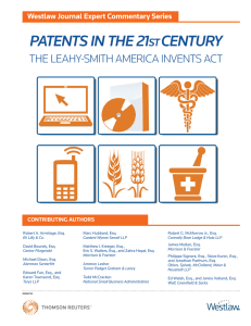 Patents in the 21st Century