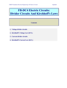 Divider Circuits and Kirchoffs Law File