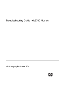 Troubleshooting Guide - dc5700 Models