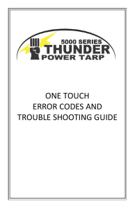 ONE TOUCH ERROR CODES AND TROUBLE SHOOTING GUIDE