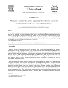 Alternative Conception about Open and Short Circuit Concepts
