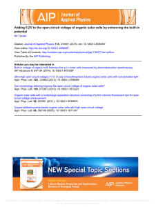Adding 0.2 V to the open circuit voltage of organic solar cells by