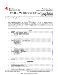 422 and 485 Overview and System Configurations