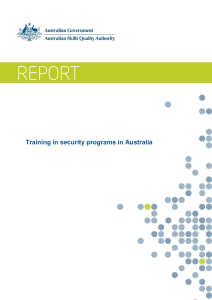 Training in security programs in Australia