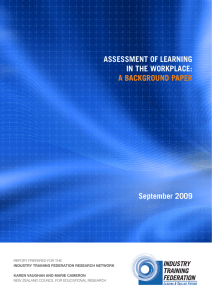 Assessment of Learning in the Workplace