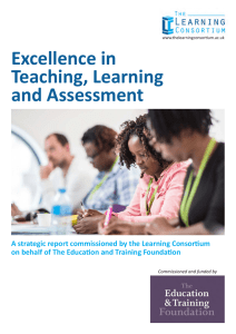 Excellence in Teaching, Learning and Assessment