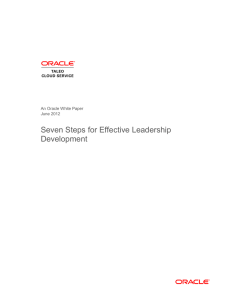 Seven Steps for Effective Leadership Development