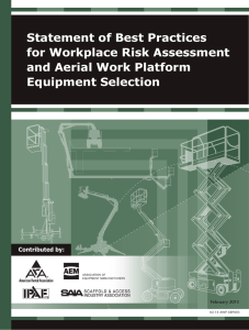 Statement of Best Practices for Workplace Risk Assessment