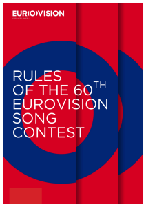 rules of the 60 eurovision song contest