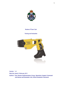 Review of Taser Cam Testing and Evaluation Version: 1.0 Date last
